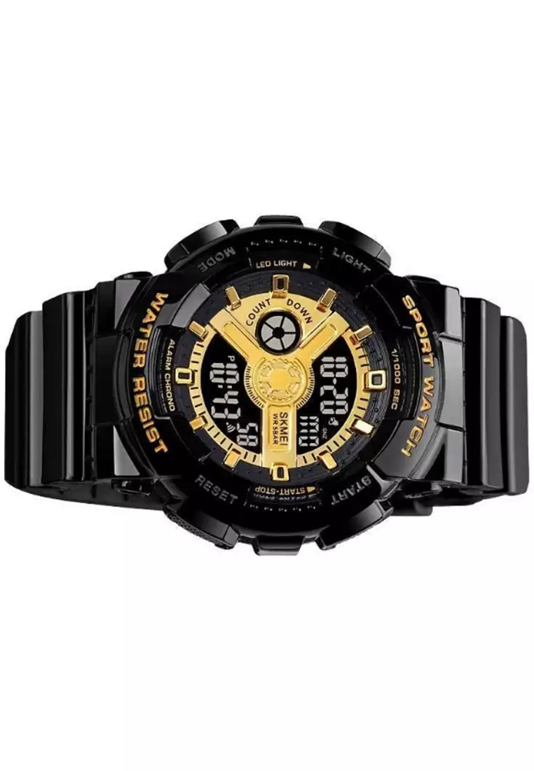 Jam Tangan Digital Pria Waterproof Many Function Strap Tali Material PU Silicone BY96 ORIGINAL