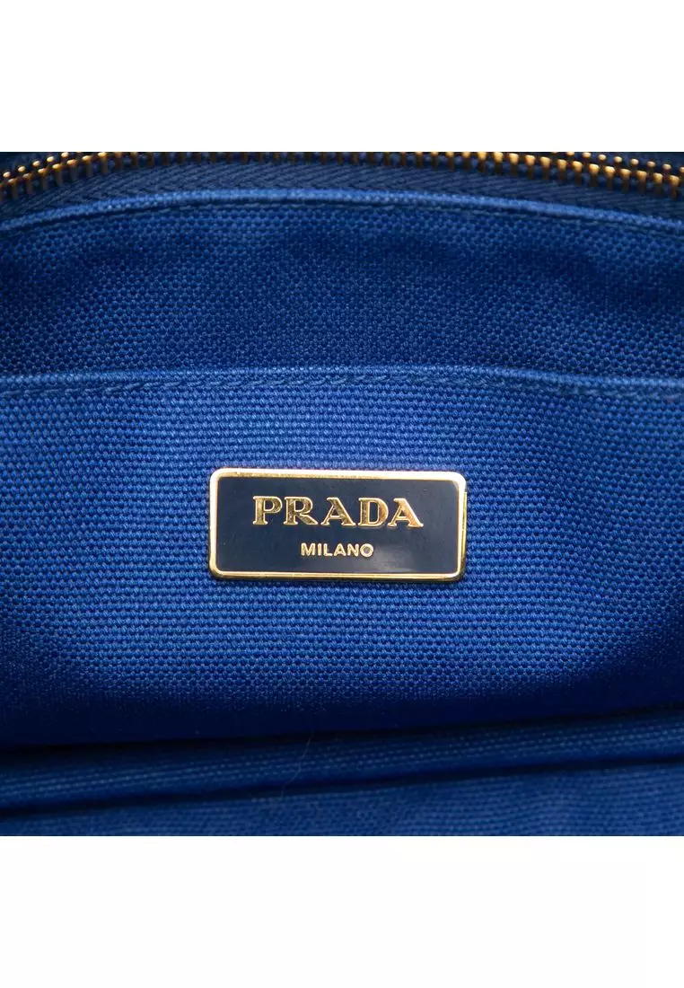 Pre-Loved Prada Small Canvas Canapa Logo Satchel
