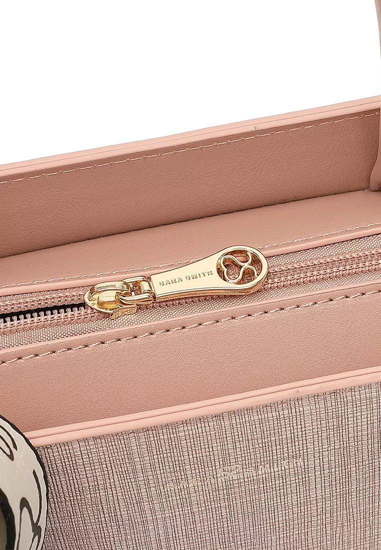 Women's Top Handle Bag / Sling Bag / Crossbody Bag - Pink