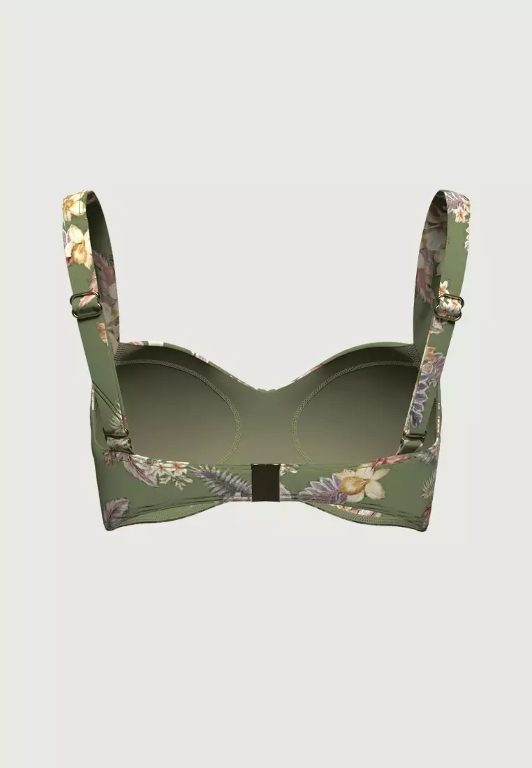 Desert Tropics Olive Plus Cup Twist Front Bikini Top