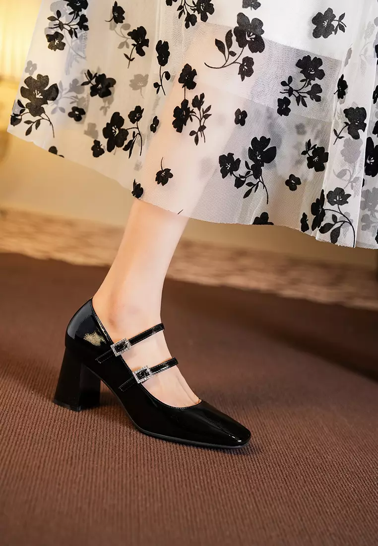 6CM Double Strap Mary Jane Shoes BY997-2