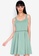 ZALORA BASICS green Sweetheart Neckline Mini Dress 8890EAA43F183FGS_1