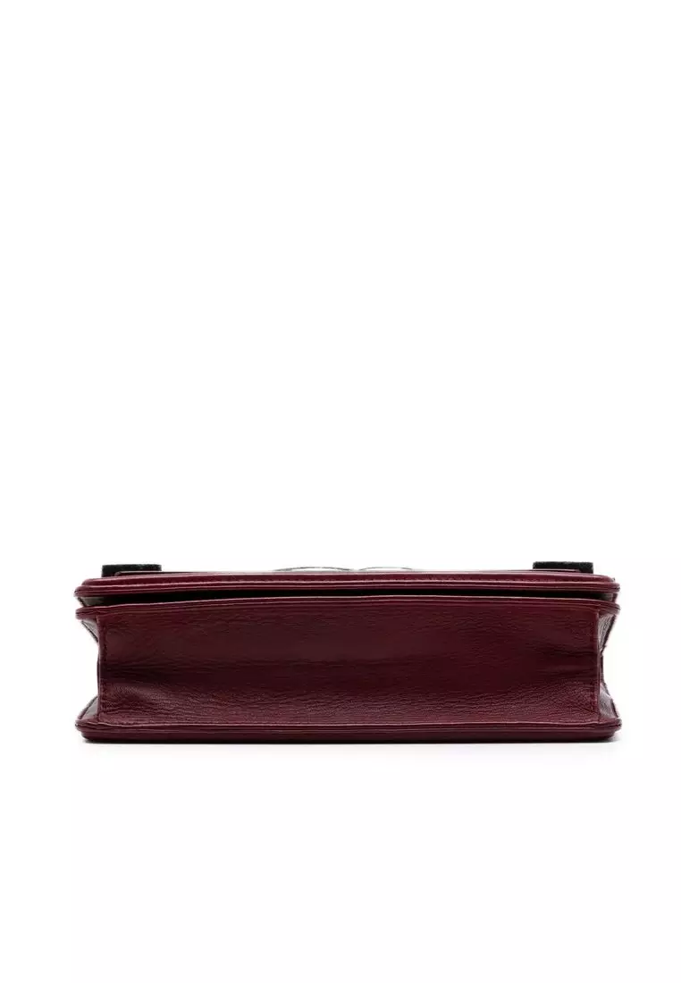 Pre-Loved Chanel Lambskin And Acrylic Boy Brick Horizontal Flap