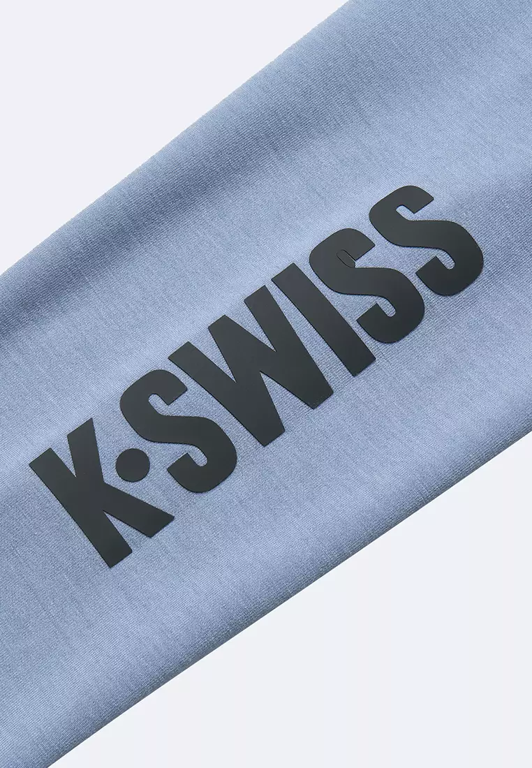MEN'S K-SWISS LOGO STAND COLLAR LONG SLEEVES T-SHIRT