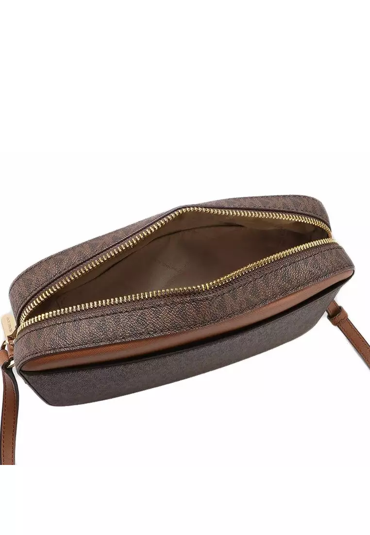 Jet Set Item Signature Large Chain Crossbody Bag - Brown