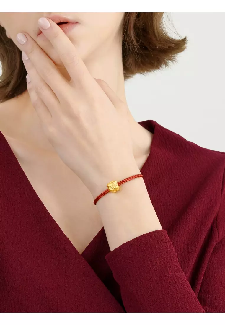 999 24K Solid Gold Zodiac Pig Charm 90024C (Bracelet not included)