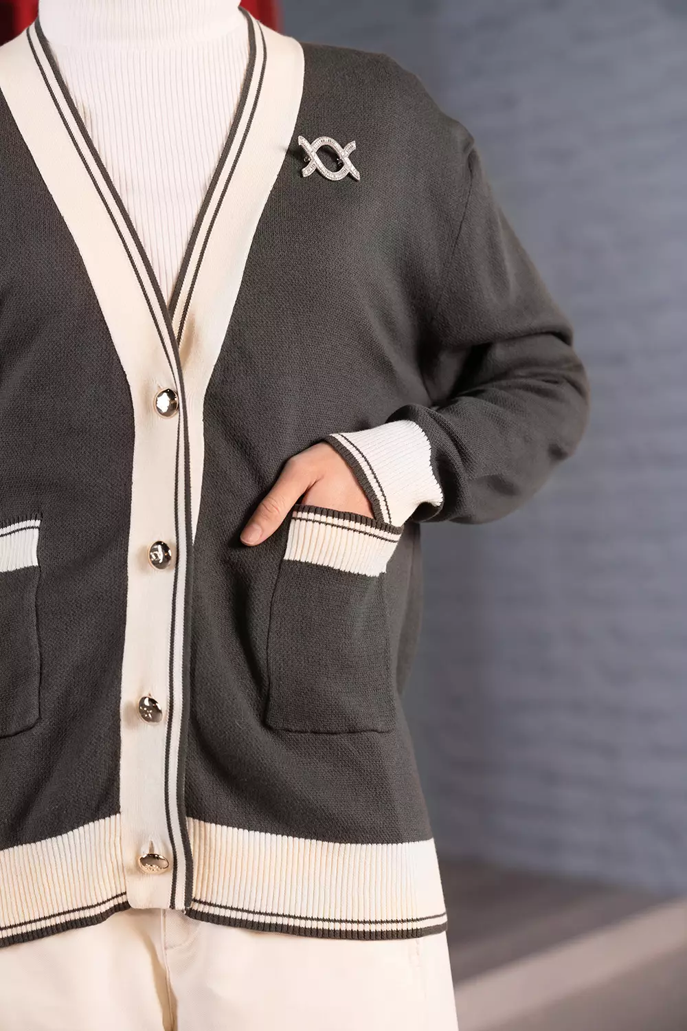 Klamby - Verra Knit Cardigan Morning Dove