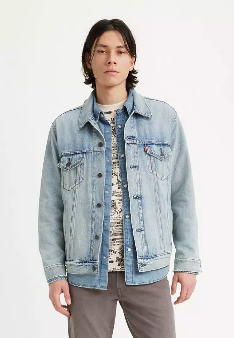 Stretch denim outlet trucker jacket hollister