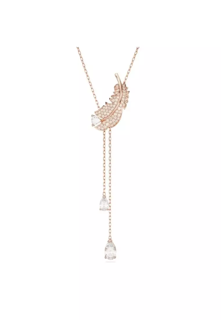 Buy Swarovski Idyllia Y Pendant Feather White Rose Gold Tone Plated 2024 Online Zalora 6409