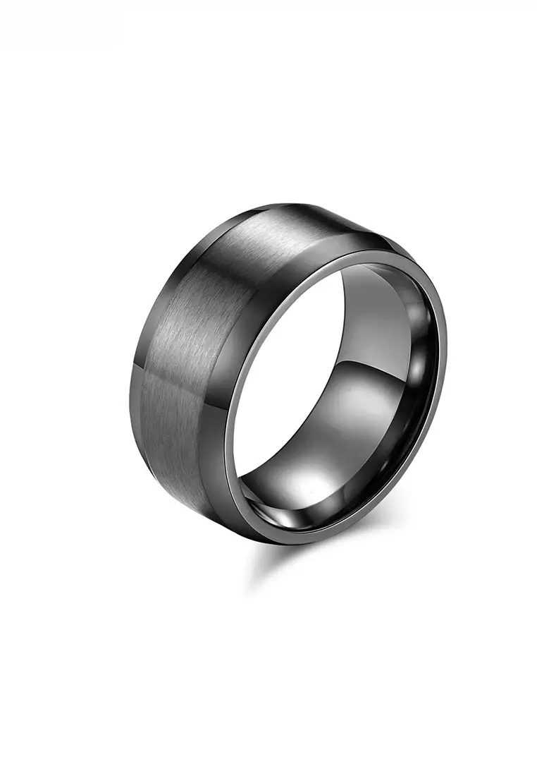 Mens 10mm sales titanium wedding bands