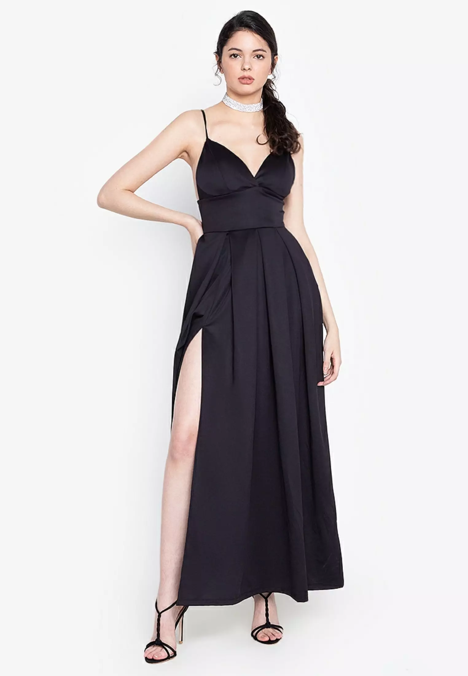 Buy Heather Clothing Baby Doll High Slit Maxi Dress 2023 Online