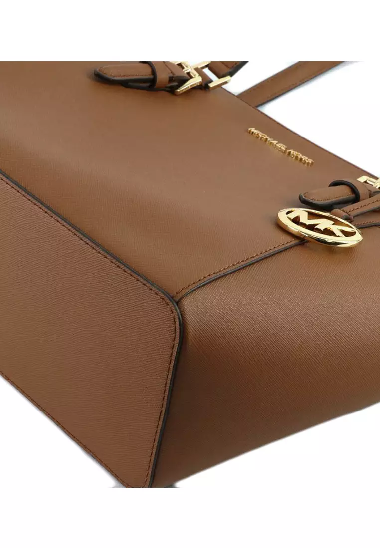 Charlotte Large Top Zip Tote Bag - Brown