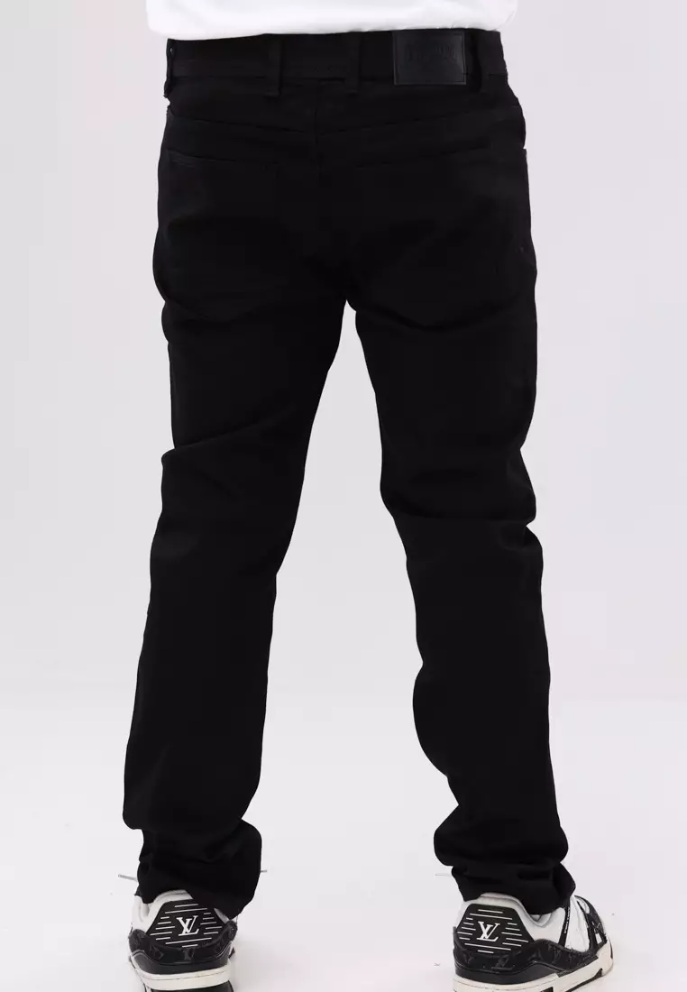 Denim Long Pants Slim Tapered Fit Stretch