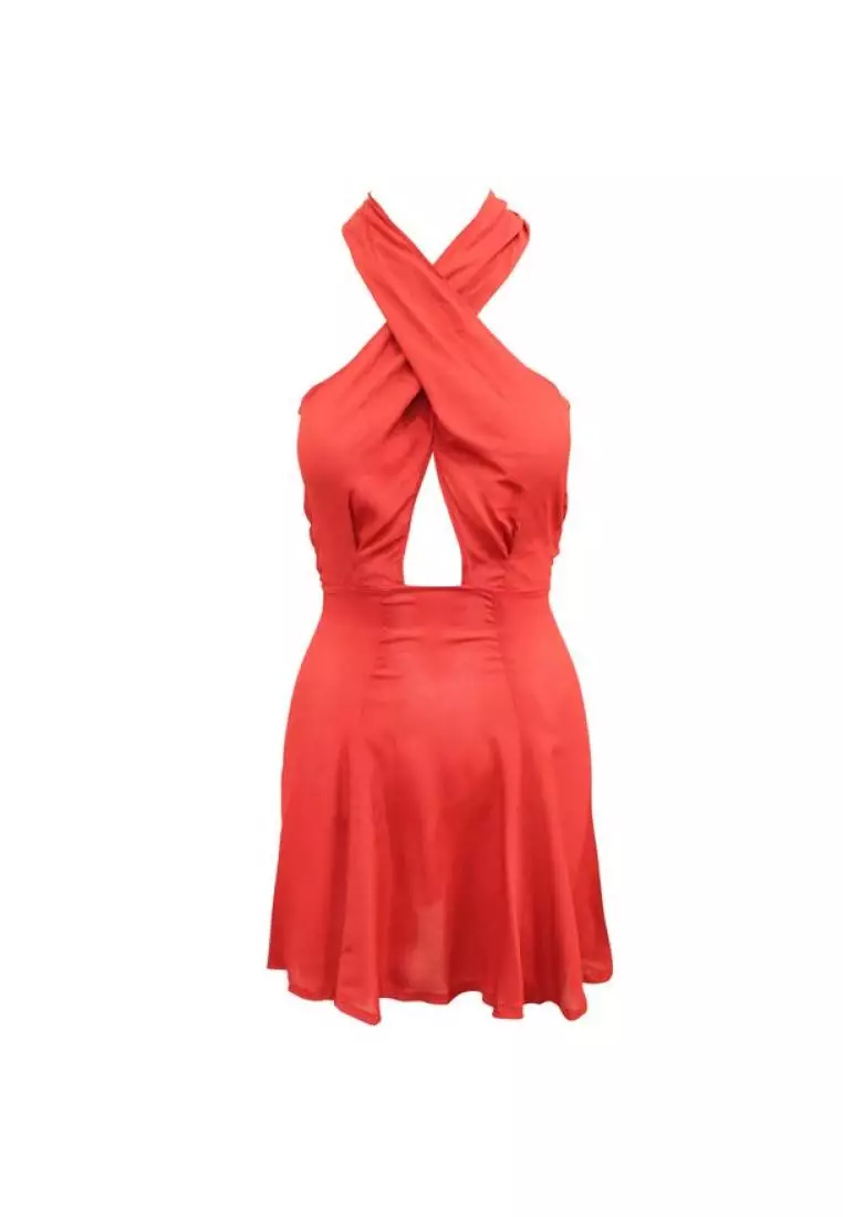 Red shop dress small