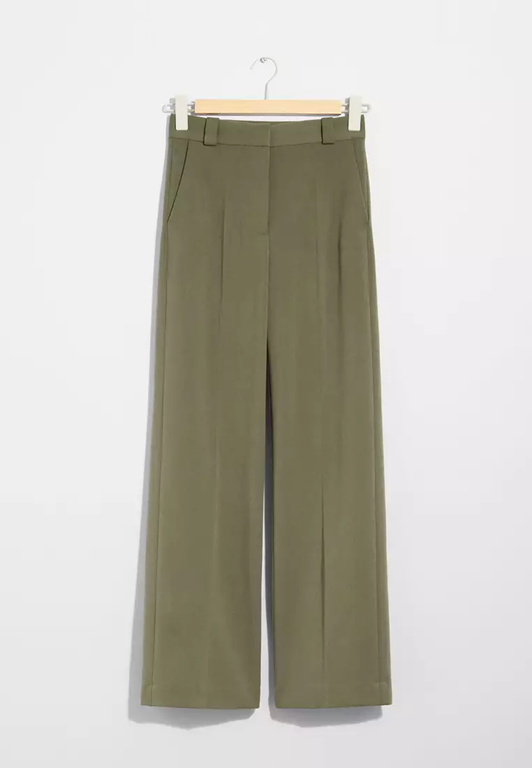 Wide Press-Crease Trousers