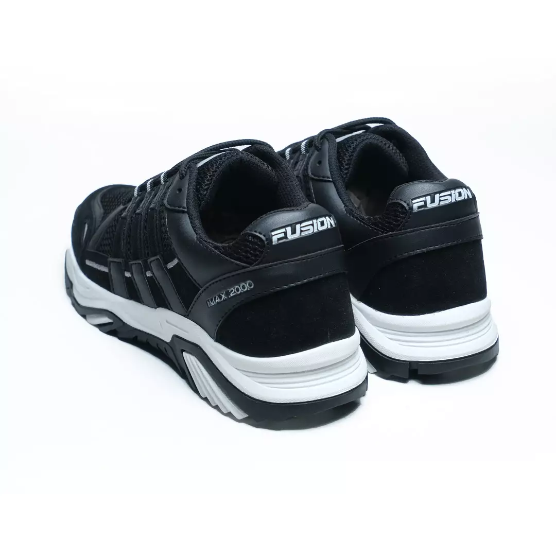 Footstep Footwear Sepatu Pria Sneakers Fusion Max 2000 Black Original Shoes: