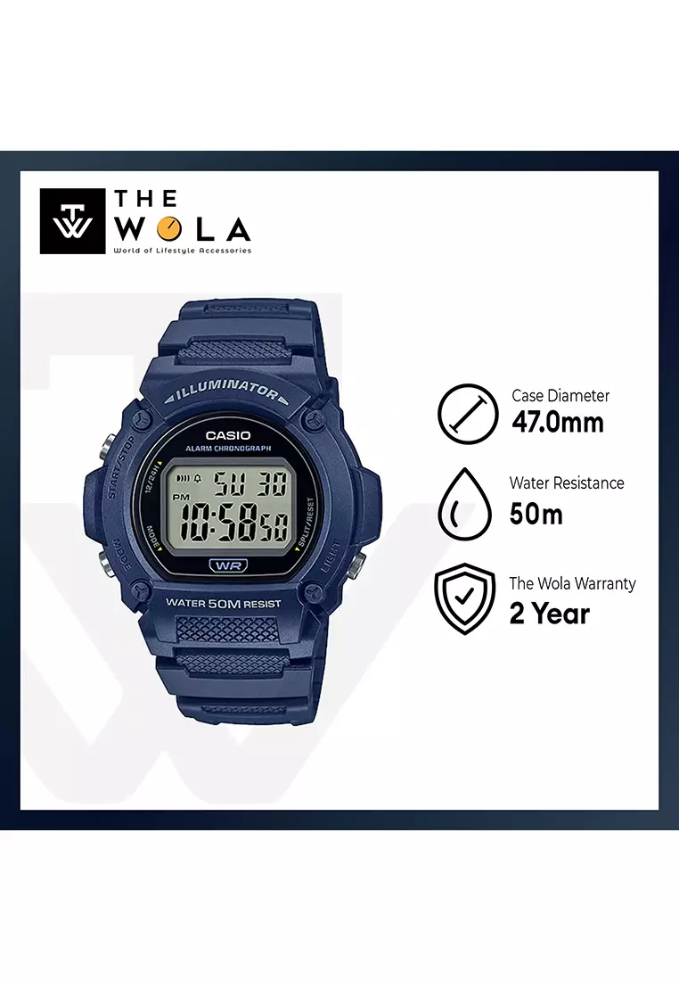 Orologio Casio Collection da uomo nero e blu MDV-107-1A2VEF