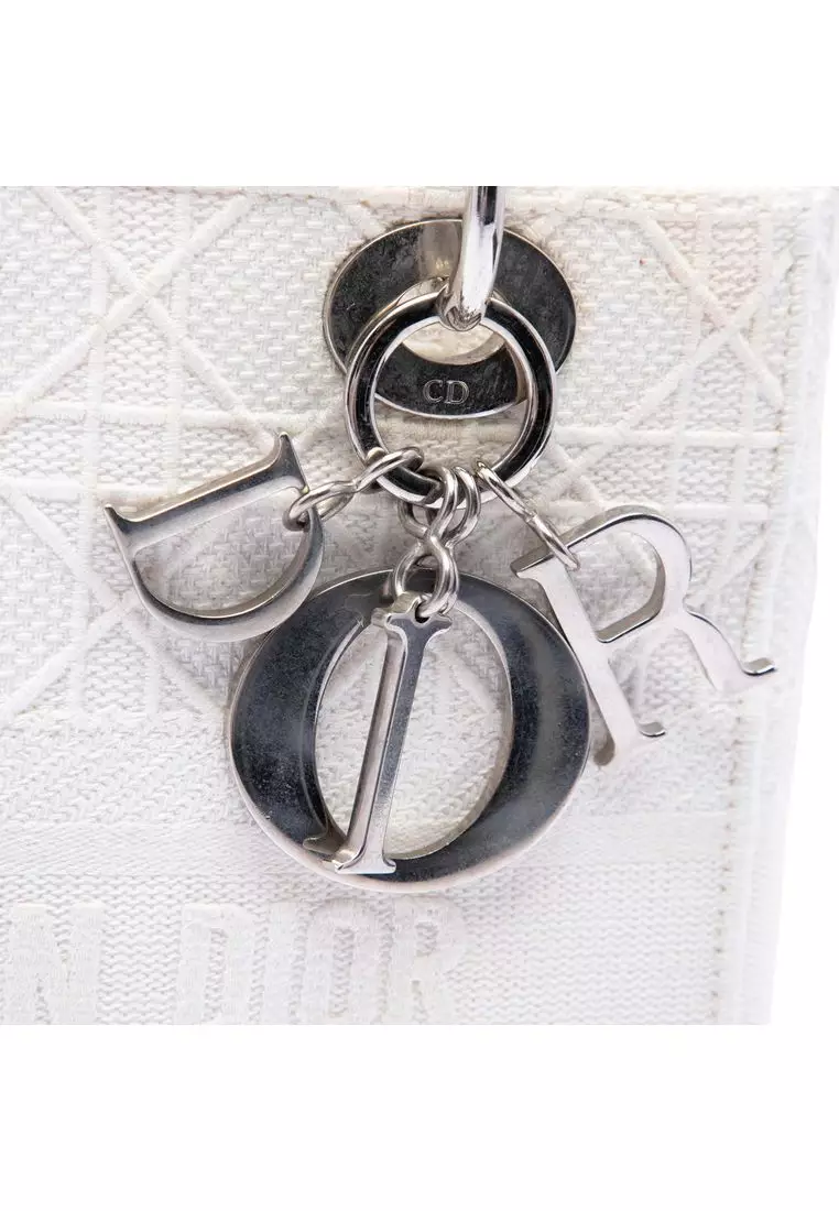 Pre-Loved Dior Medium Canvas Cannage Lady D Lite