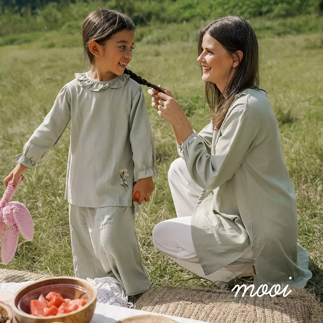 Mooi Setelan Anak Perempuan Raya Collection Rayya Tunik Set V1 - Khaki