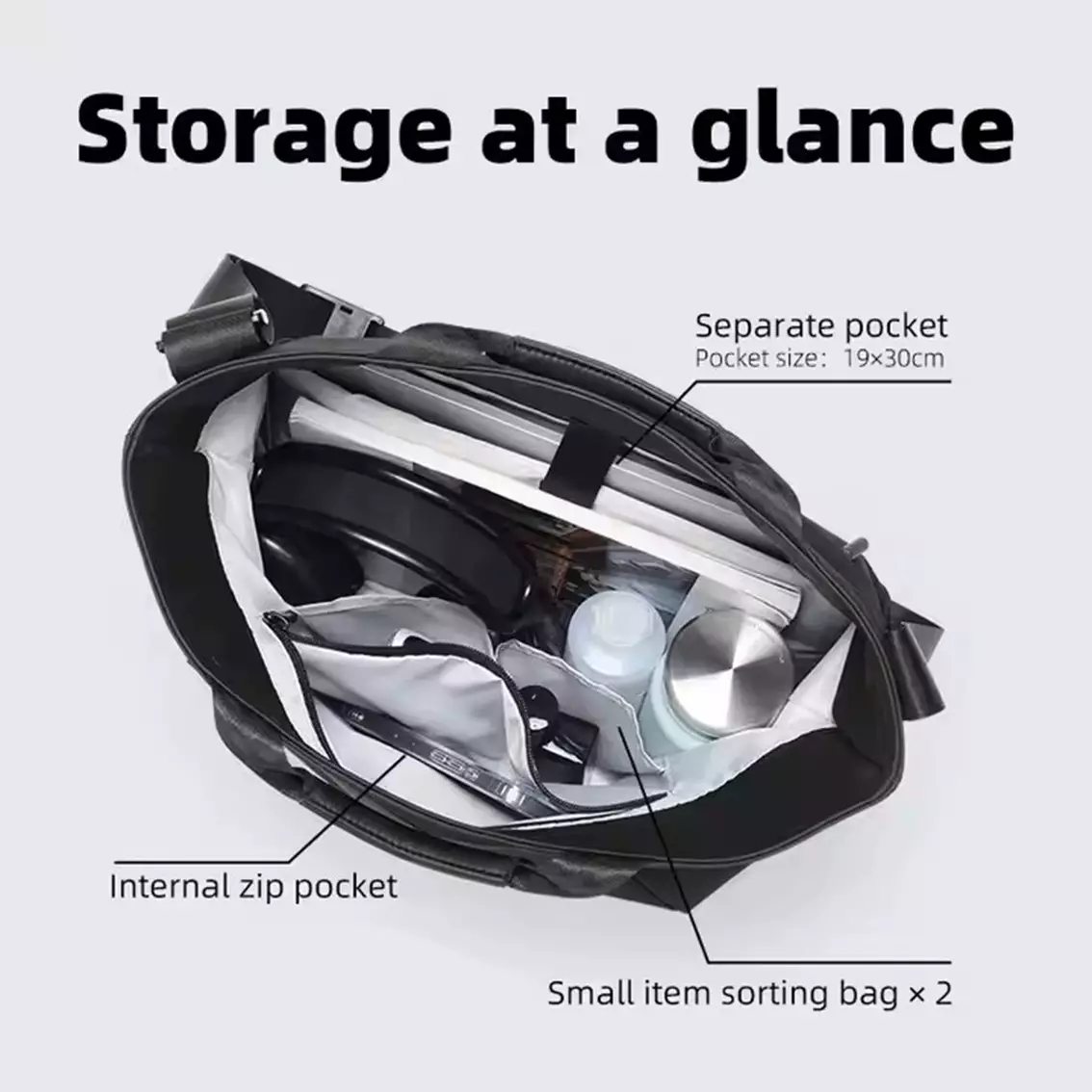 MARK RYDEN MR255 Tas Tote Bag Kantor Jinjing Laptop Selempang Shoulder Bag kerja pria-Black