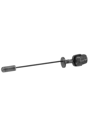 Buy Cuff It Antique Silver Microphone Lapel Pins Online On Zalora
