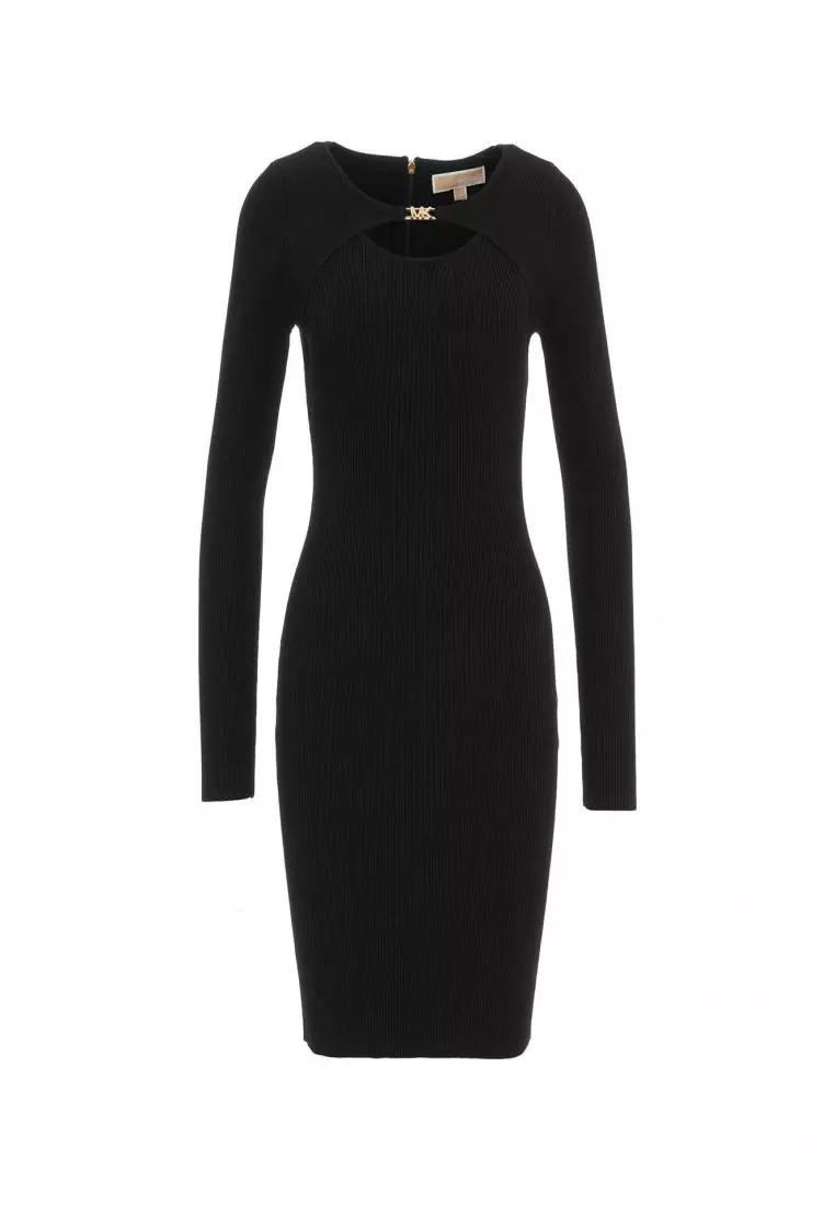 Michael kors black long dress clearance