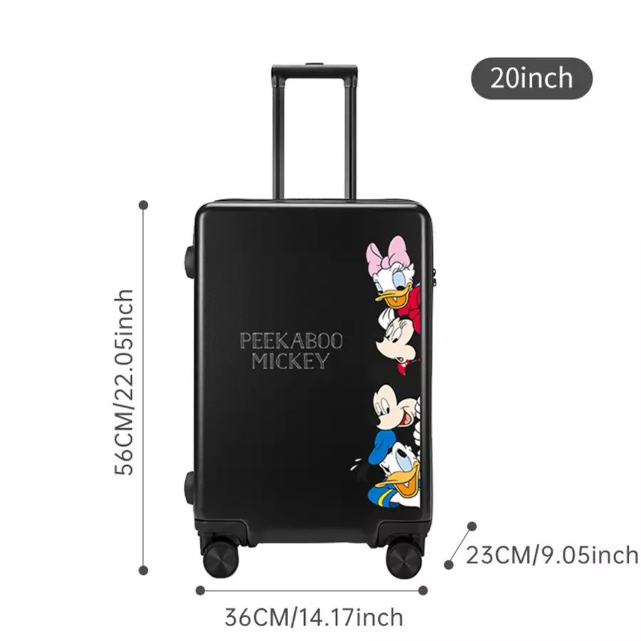 Mesuca Disney Mickey Family Suitcase 24 Koper - Black