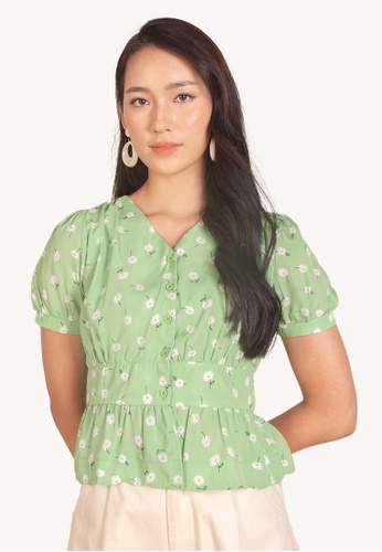 L'zzie green LZZIE CANDACE TOP - GREEN 123D3AAAD9A308GS_1