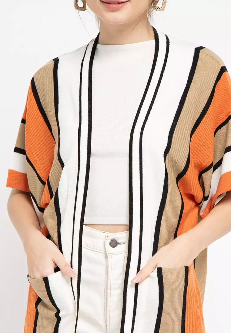 Vertical Stripe Cardigan