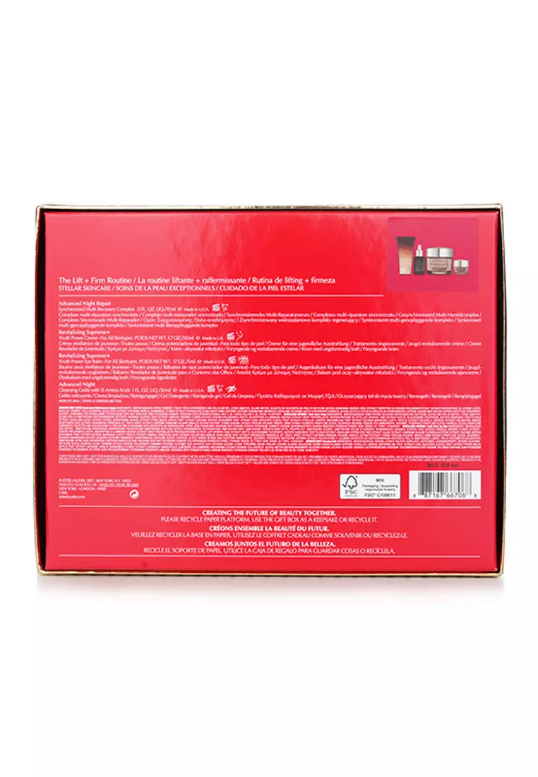ESTEE LAUDER - The Lift + Firm Routine Set: 4pcs