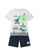 Converse blue Converse Boy's Dinosaur Short Sleeves Pocket Tee & Shorts Set - Obsidian F9880KAA2FEA5DGS_1