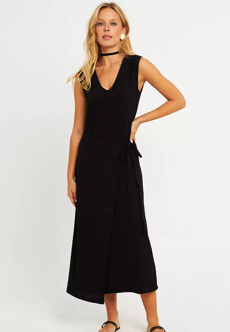 Buy Cool Sexy Waist Tie Wrap Midi Dress 2025 Online ZALORA