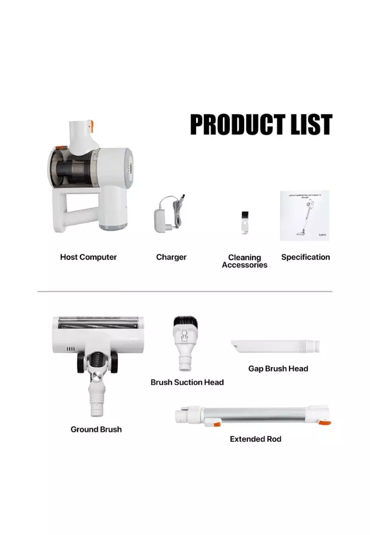Buy Lydsto Lydsto V9 Cordless Vacuum Cleaner 19000Pa Adjustable Length ...