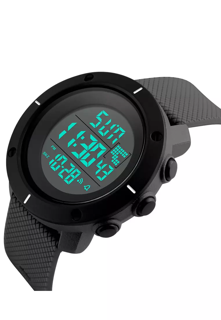 SKMEI Jam Tangan Pria - Black - Silicon - 1213 BLK WHT