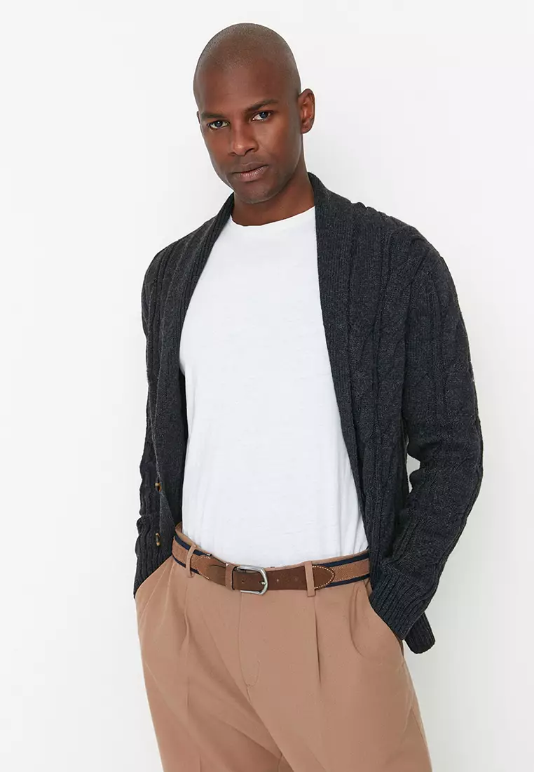 Slim Fit Shawl Collar Cardigan