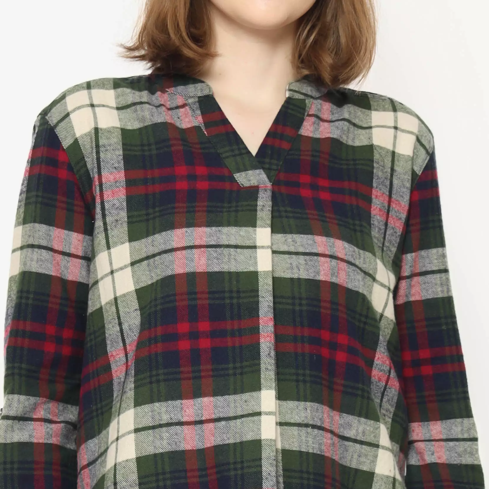 Elaina Flanel Blouse Green