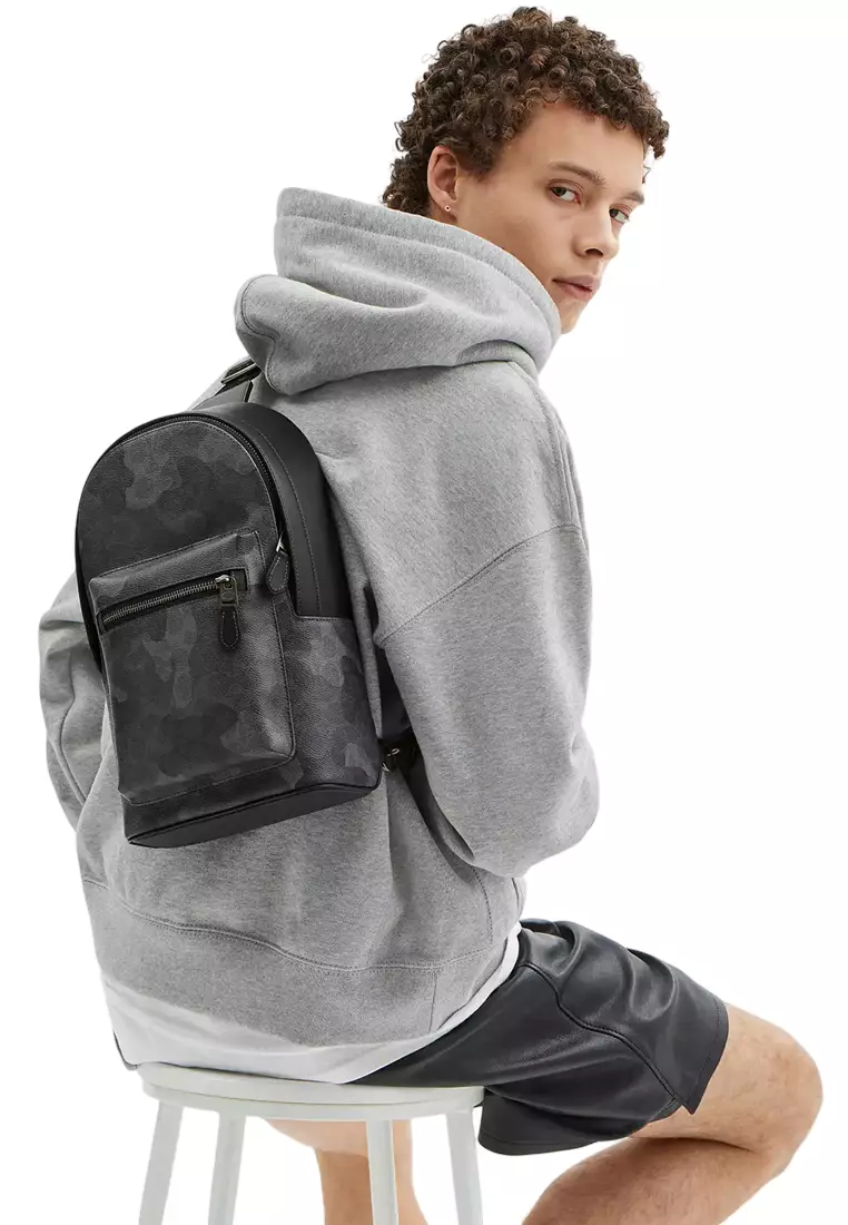 West Pack Bag In Signature Camo Print - Grey Multi CW312
