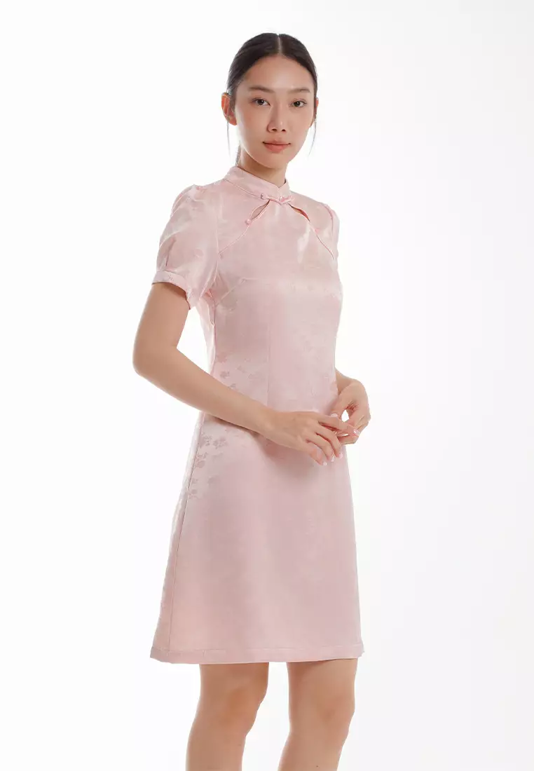 Forest Ladies CNY Cheongsam Dress - 885126-54Pink