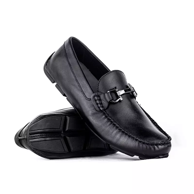 Sepatu Casual Pria Loafer Moccasin Gino Mariani Bartoli 8 Hitam