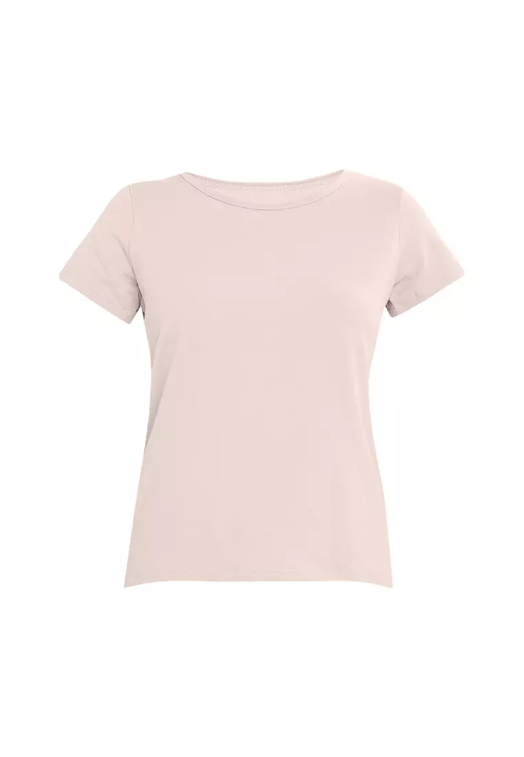 Ultra Comfort Basic Semi Fit Plain Round Neck T-Shirt For Women