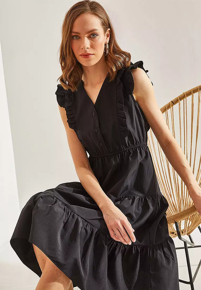 Frilly Buttoned Dress