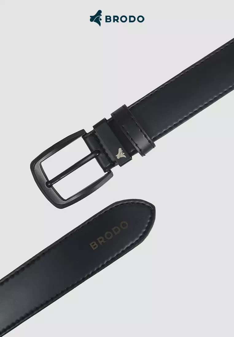 BRODO - Rotary Synthetic Leather Belt Black