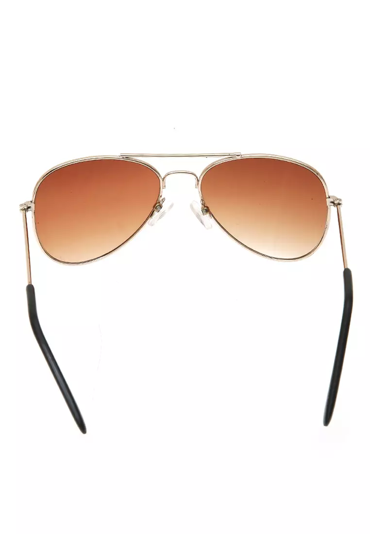 Ulrico Kacamata Anak Unisex Sunglasses Kids Aviator Mirror Lens Material Alloy ORIGINAL - Brown