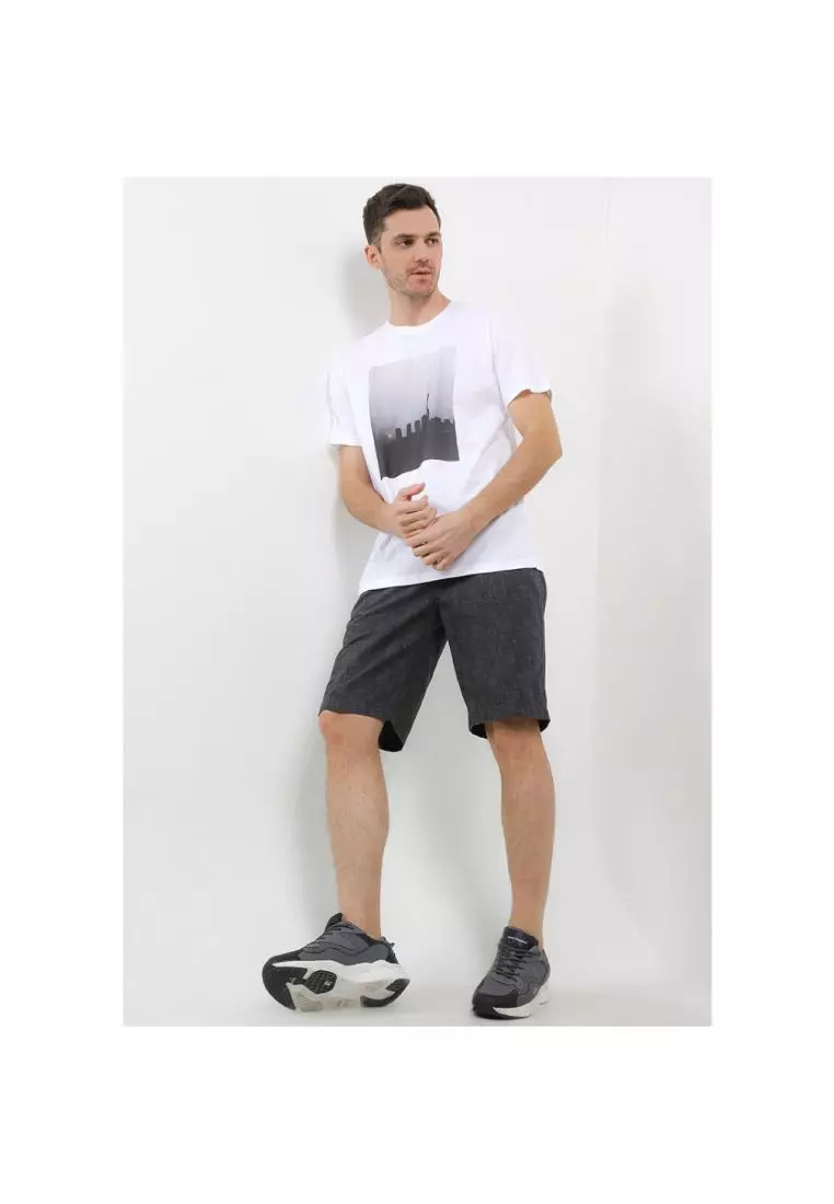 TRIPLE Celana Pendek Chinos Stretch (348 848 DGR) - Dark Grey