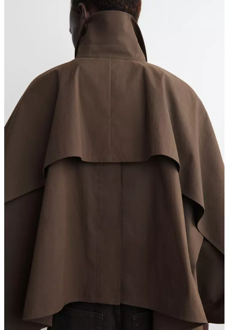 CROPPED TRENCH COAT CAPE