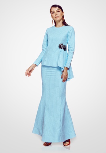 Buy Farraly Aishah Kurung from FARRALY in Blue only 329