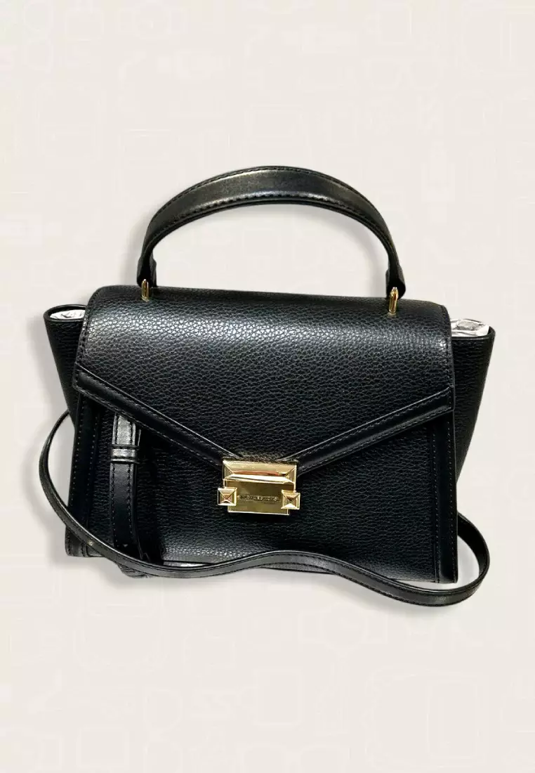 Jual MICHAEL KORS Michael Kors Whitney Medium Flap Satchel Leather