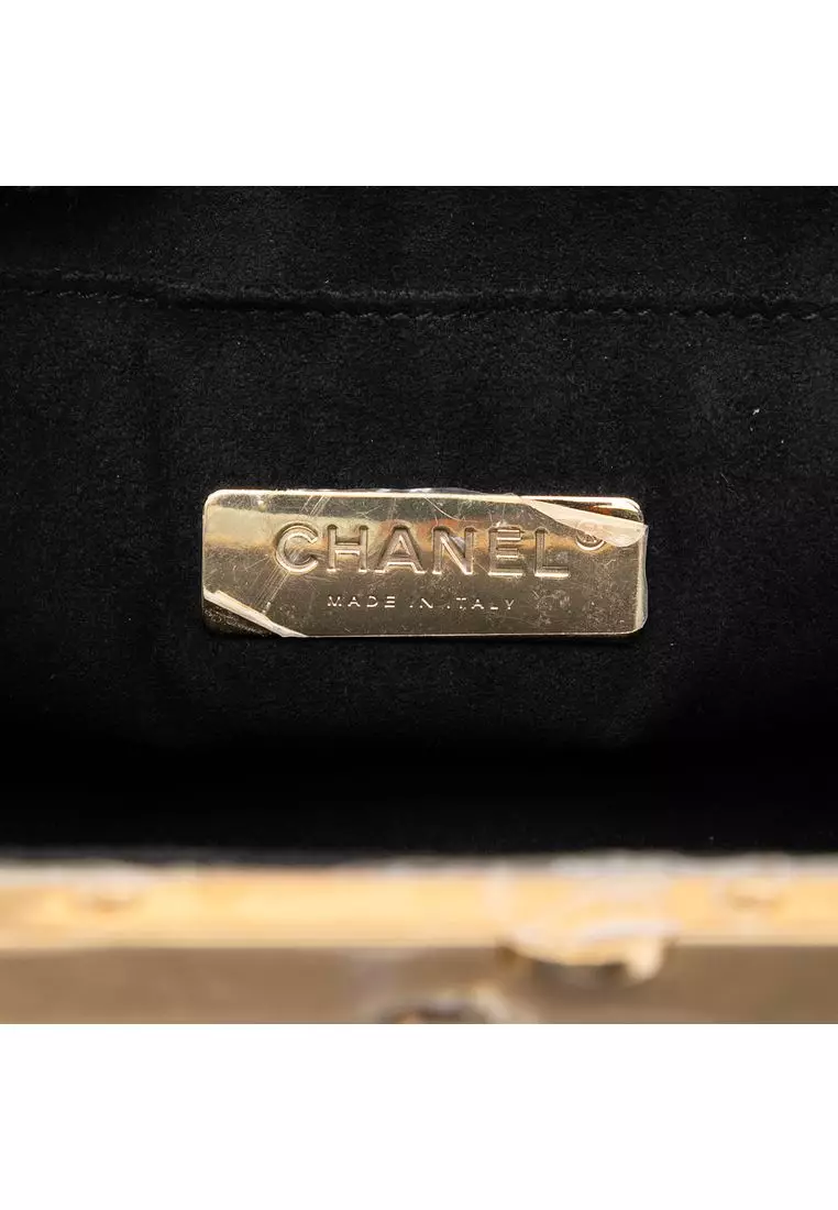 Pre-Loved Chanel Small Calfskin Kiss Lock Frame Bag