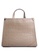 London Rag brown Croco Faux Leather Hand Bag in Khaki 0BB0EAC27D338EGS_1