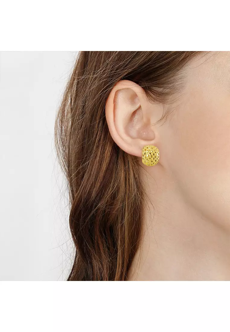 375/9K Gold Clip Earrings S201A
